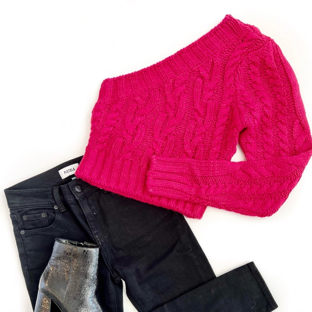 For Love and Lemons Quinn sweater- pink